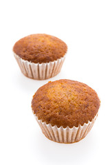 Banana cakes isolated on white