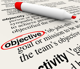 Objective Mission Goal Dictionary Word Definition Circled