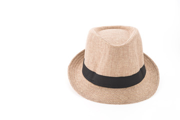 Straw hat isolated on white background