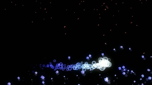 bouncing cube particles