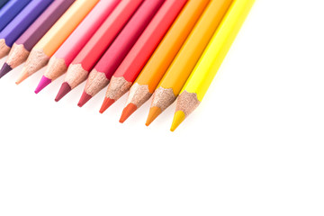 Color pencil isolated on white background
