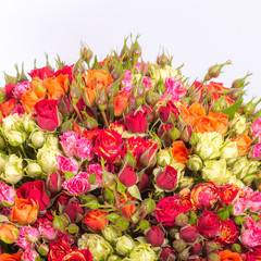 Obraz na płótnie Canvas Bouquet of multicolored roses