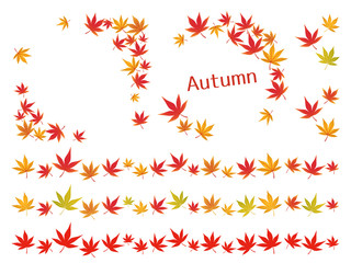 Naklejka premium 秋 紅葉 フレーム