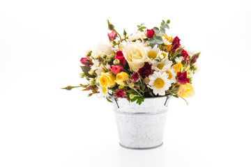 Flower bouquet isolated on white