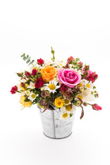 Flower bouquet isolated on white