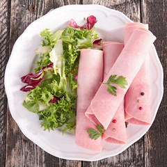 ham and lettuce