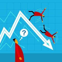 Fototapeta premium business loss concept