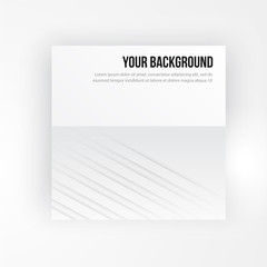 Vector paper template banner. White note