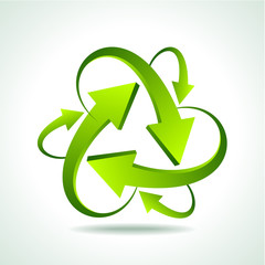 Obraz premium illustration of recycle arrow on isolated background
