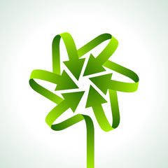 illustration of recycle arrow on isolated background