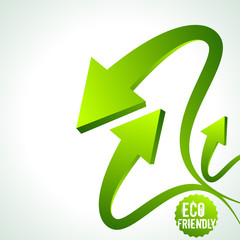 illustration of recycle arrow on isolated background