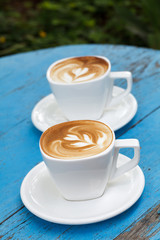 Cup of latte coffee
