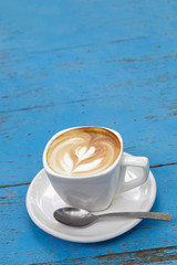 Cup of latte coffee