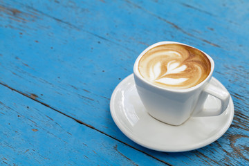 Cup of latte coffee.