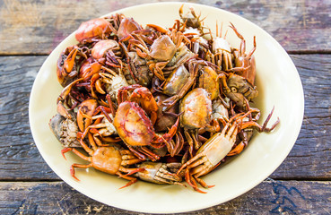 Crabs  on plate