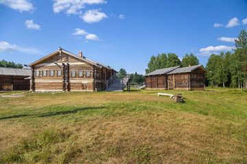 Malye Korely, Russia. House-yards,  the end of the XIX century