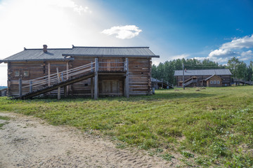 Obraz premium Malye Korely, Russia. House-yard, XIX c.