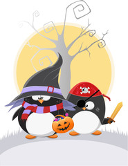 Cute Halloween Penguins