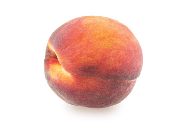 Peach on a white background