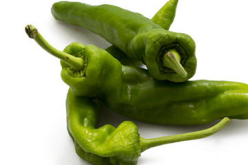green peppers isolated