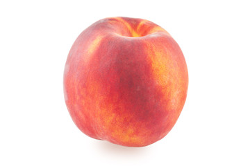 Peach on a white background