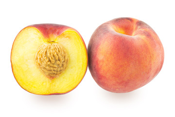 One whole peach and one half peach