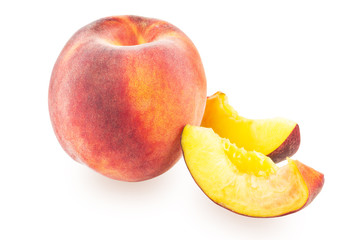 Peach and peach slices