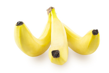 Three bananas in a bunch