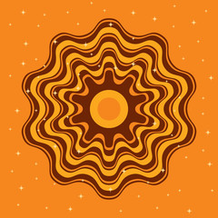 Chocolate oranges pattern.Vector background Template for design