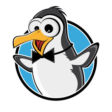 pinguin lustig logo symbol zeichen