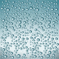 Water drops on glass. Vector illustration.