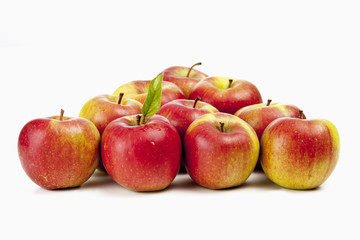 Braeburn Äpfel in Dreieck Formation