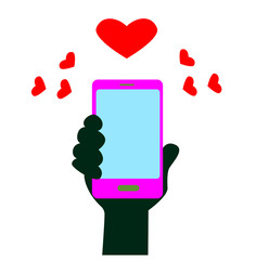 smart phone icon comunication love