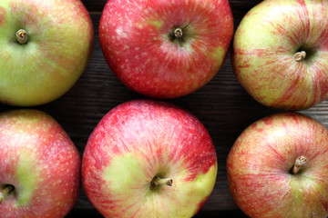 Juicy apples, close-up