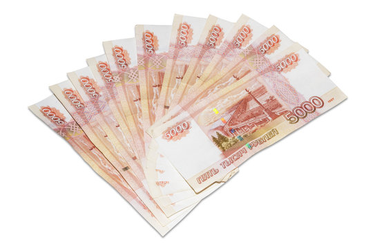 Denominations of five thousand rubles