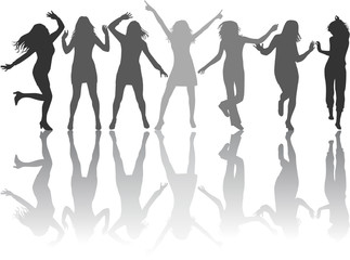 Fototapeta premium Women silhouettes.