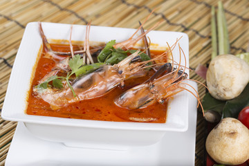 Tom yam kung , sour and spicy of shrimp soup