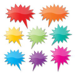 starburst speech bubbles