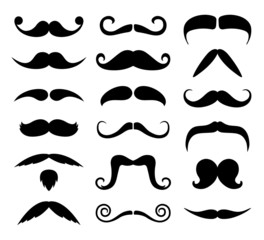 Hipster Moustaches Silhouettes