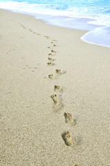 Footprints at beach