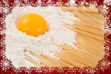 Composite image of snow frame