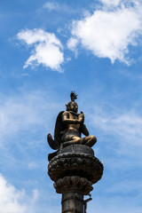 the sculpture in bhaktapur durbar square , nepal