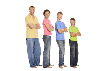 Fototapeta premium Cute family isolated