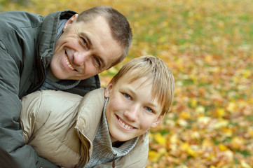 Fototapeta premium father and son