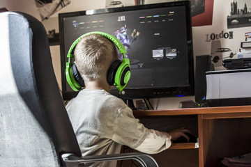 child playing computer