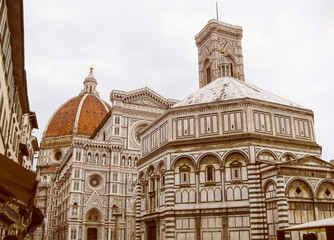 Retro look Florence Cathedral