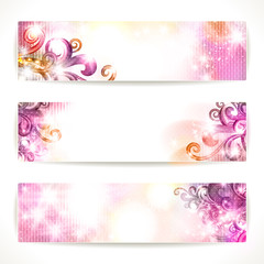 Set of fantasy vector banners.