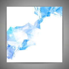 Abstract 3D geometric blue background.