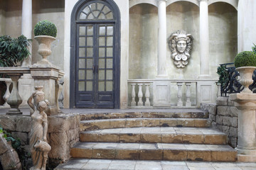 Antique style in interior courtyard