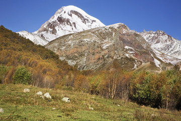 Fototapeta na wymiar Mount Kazbek. Georgia